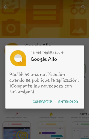 registro previo en Google Llo